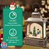 Christmas Snowman Snow Globe, Snowman Musical Lantern with 6 Hour Timer USB Lined/Battery Operated Retro Style Holiday Glitter Globe for Xmas Indoor Decoration and Santa Gifts