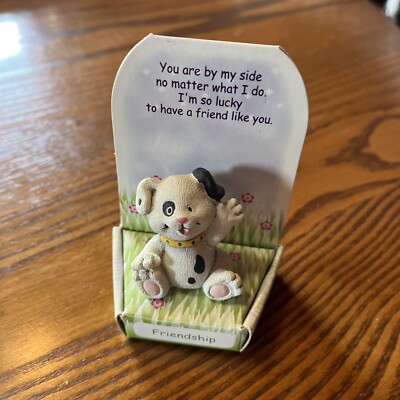 Russ Berrie I Believe in You Dog Friendship Boxed Figurine Gift Idea