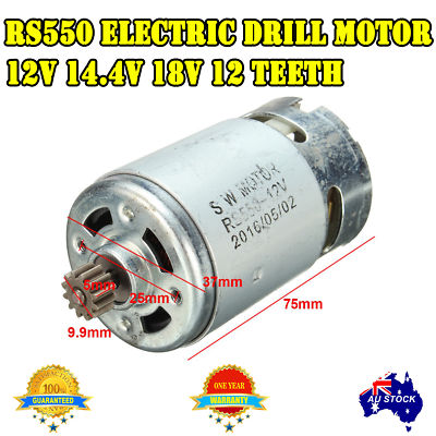 RS550 Electric Drill Motor 12 Teeth For Bosch GSR 12V 14.4V 18V Drill Screwdrive
