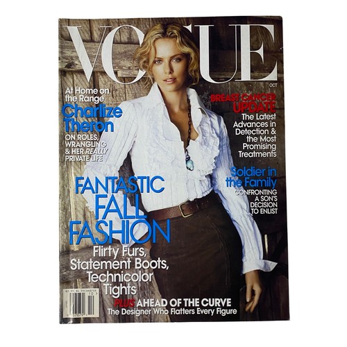 Vogue Magazine October 2007 Charlize Theron Cover No Label