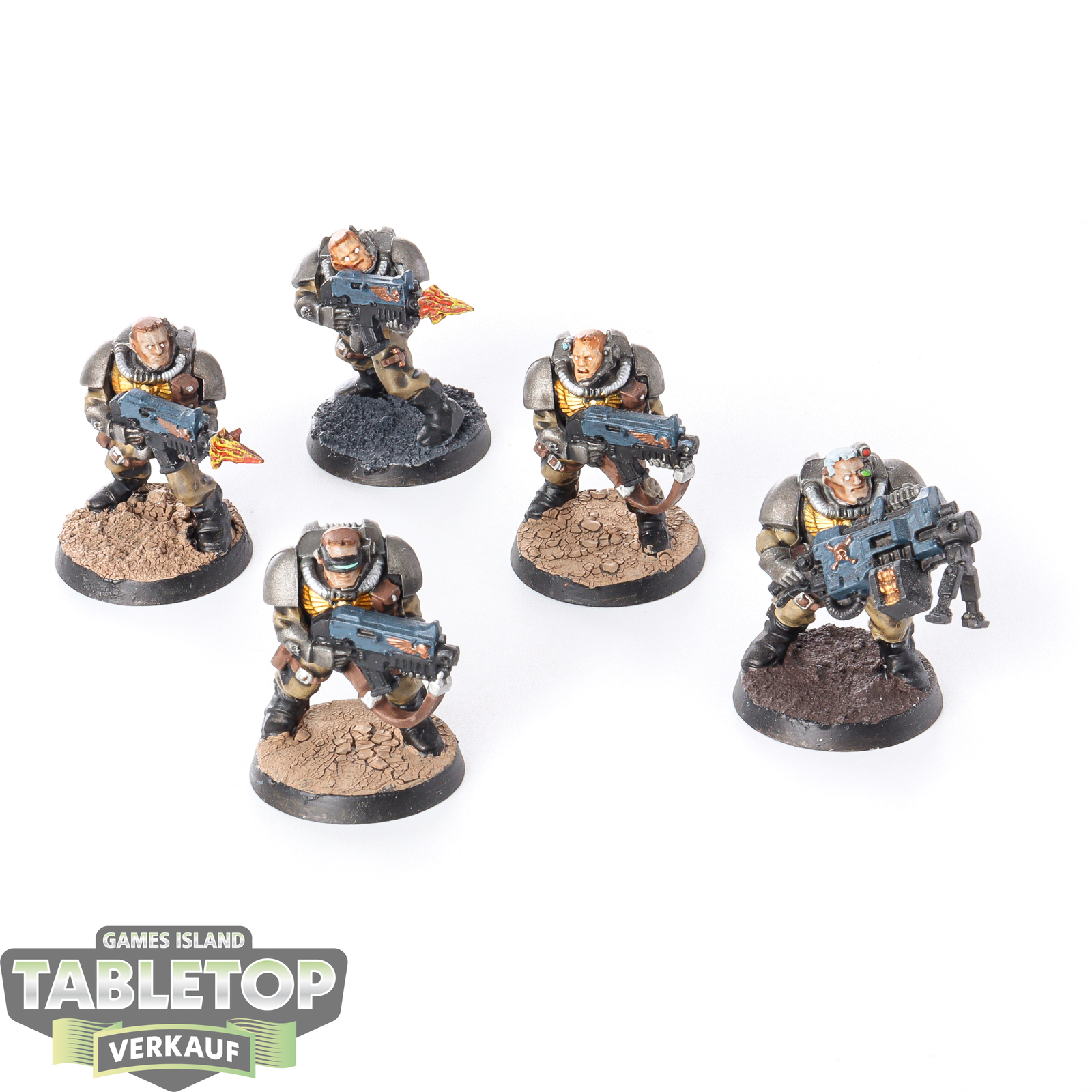 Space Marines - 5 x Scouts klassisch - bemalt