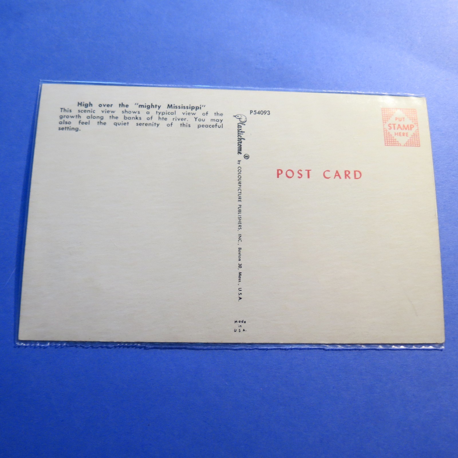 Greetings from the Mississippi River Vintage Old Postcard PC4576