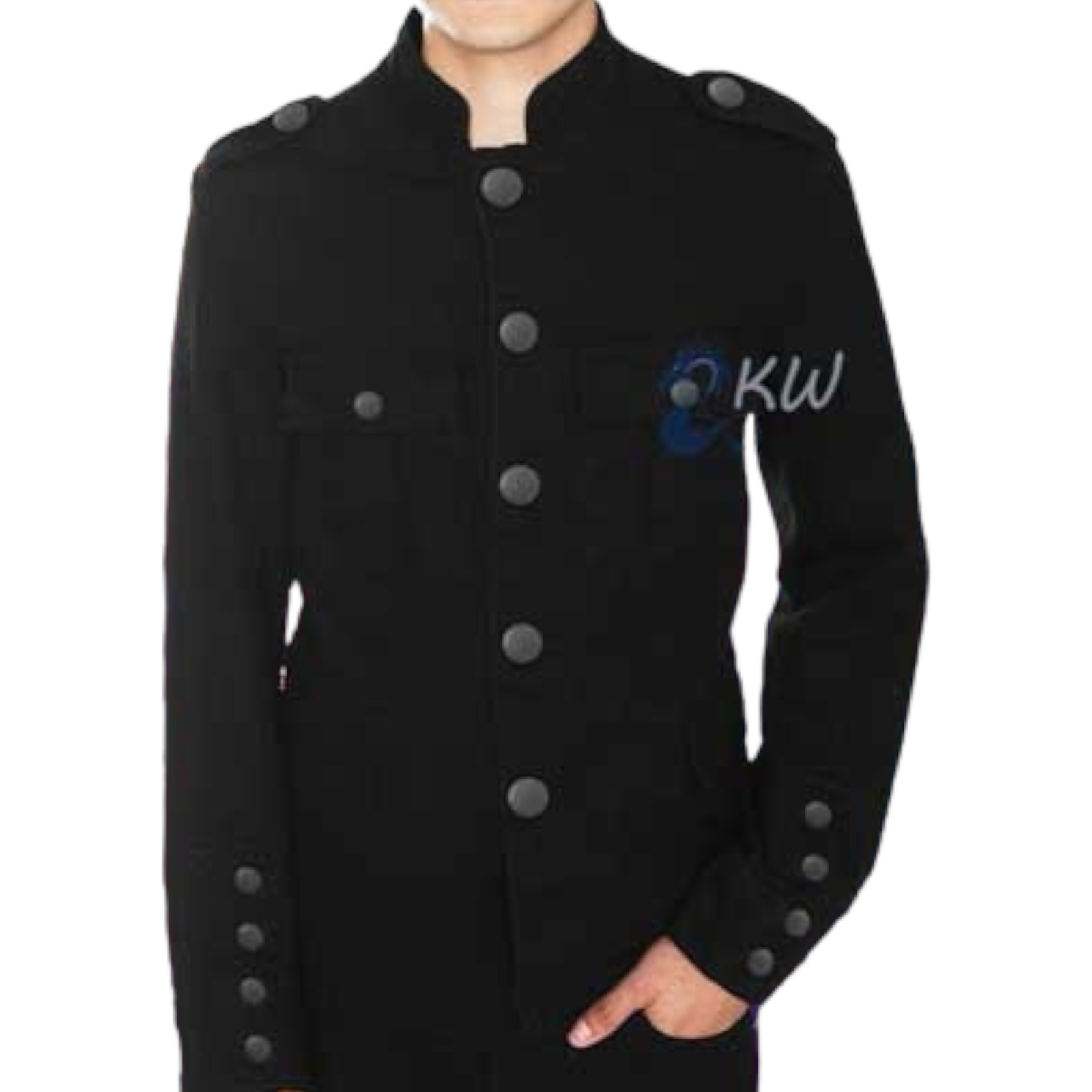 MENS MILITARY ARMY BAND LEADER PARADE JACKET GOTH PUNK EMO