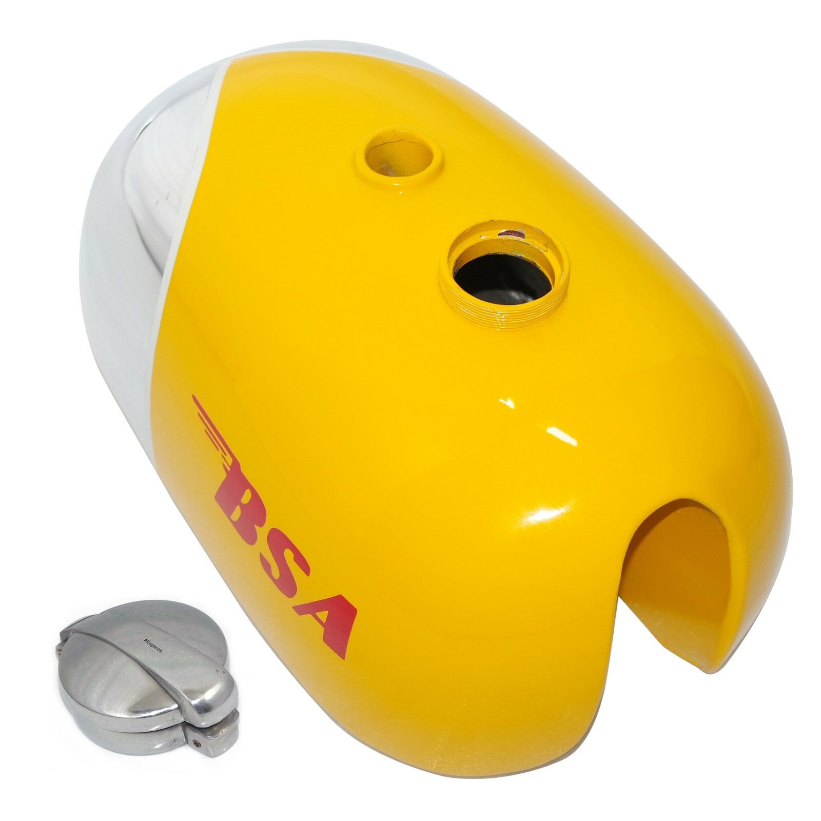 BSA B25 B40 B44 C15 Victor Enduro Trials Scrambler Alloy Yellow Fuel Tank 