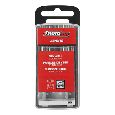 RotoZip GP50 1/8-Inch Drywall Guide point Cutting Bits 50 Pack