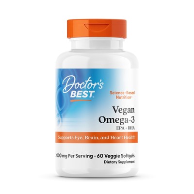 Doctors Best Vegan Омега-3-2000 мг, 60 мягких капсул