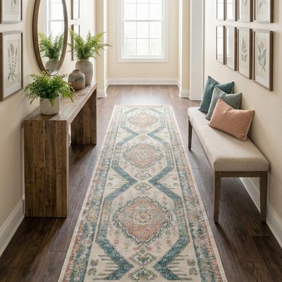 Well Woven Custom Size Runner  Choose Your Length  Jolena Blue...
