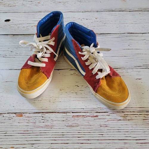 Vans Sk8-Hi Pro Classics Red/yellow/Blue/G￼reen Suede Skate