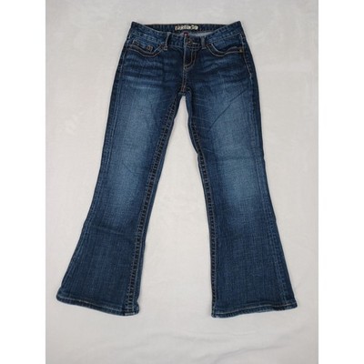 BKE Star Flare Jeans Womens 26x31.5 Dark Wash Stretch Denim ABK119 Low Rise