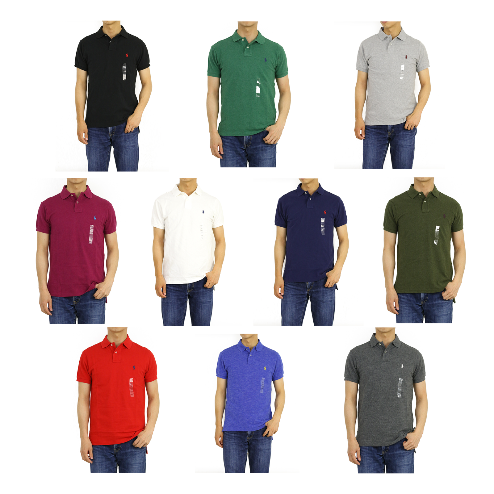 

Polo Ralph Lauren Custom Fit однотонная рубашка поло с короткими рукавами и пони — 10 цветов