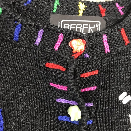 Berek Marta D Sz 10 Multicolor Kids Hand Knit Uruguay Circus Cardigan Sweater
