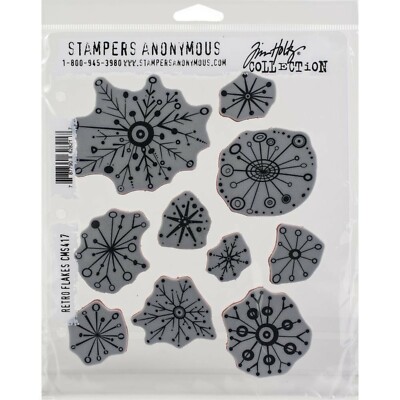 Tim Holtz Cling Stamps 7X8.5 CHOOSE Various Designs Christmas Holiday Greetings