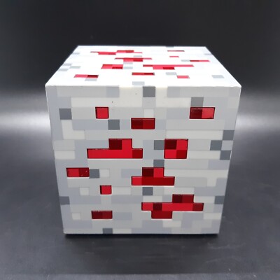 ThinkGeek Minecraft Red Diamond Ore Touch Block Light Up Cube Toys Games 2012