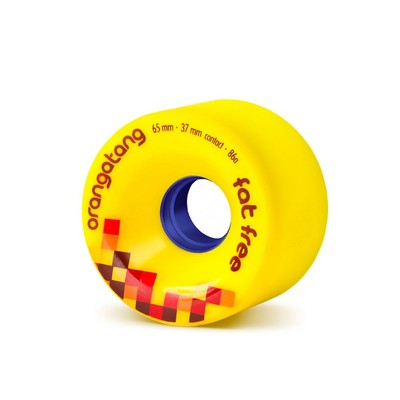 Orangatang Fat Free 65 mm Freeride Longboard Skateboard Wheels (Set of 4)