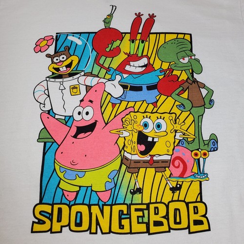 SpongeBob SquarePants White T-Shirt Size XL | eBay