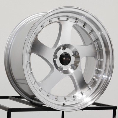 18x9 Vors VR2 5x120 35 Silver Wheels Rims Set(4) 73.1