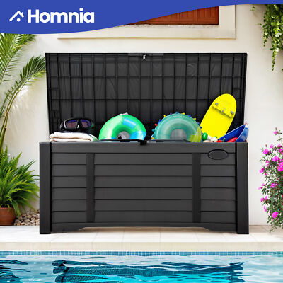 120 Gallon Outdoor Storage Deck Box Bench Patio Pool Garden Extra Seat Table Bin