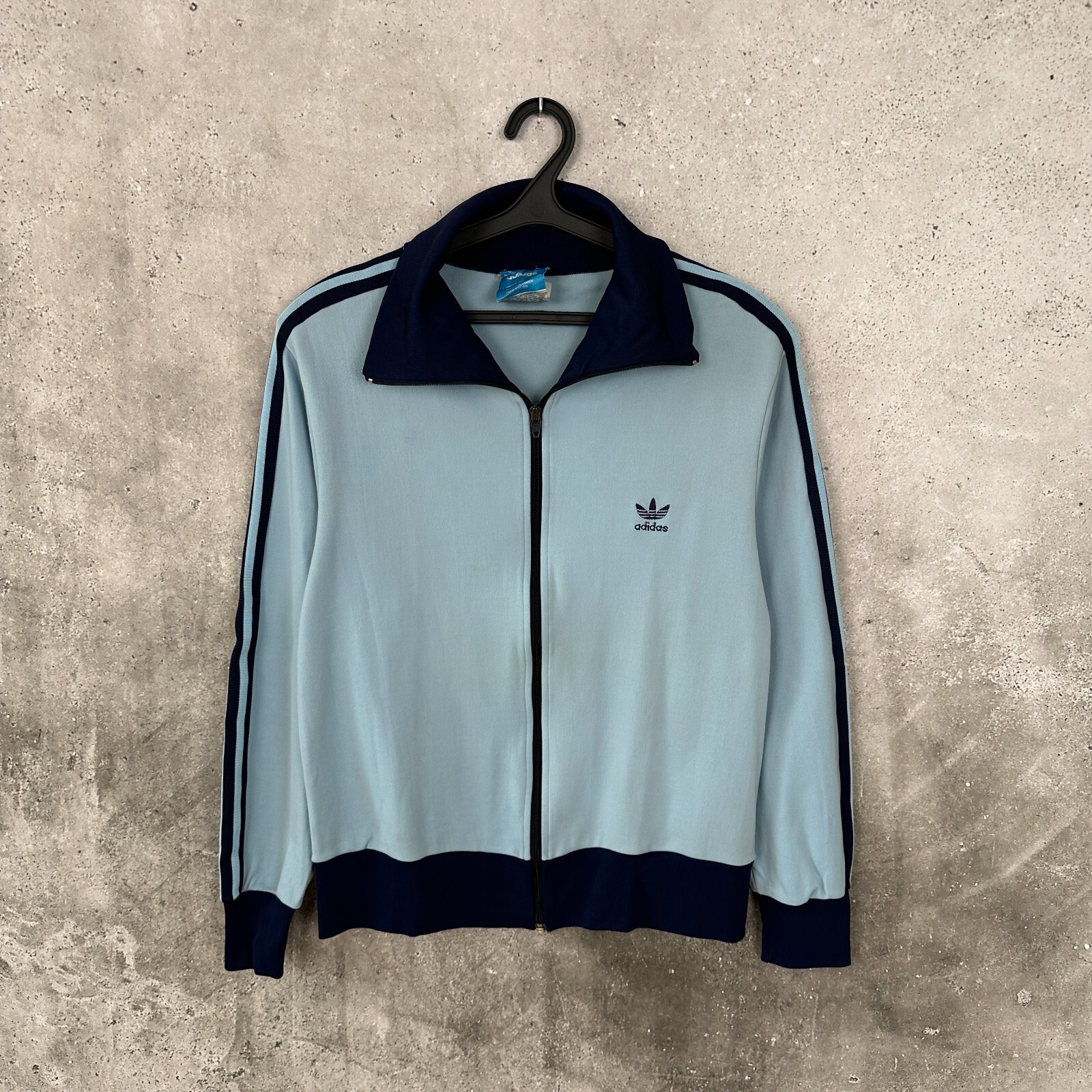 VINTAGE ADIDAS 1970s BLUE TRACK TOP JACKET OLYMPIC GAMES VINTAGE ADIDAS 1970s BLUE TRACK TOP JACKET OLYMPIC GAMES