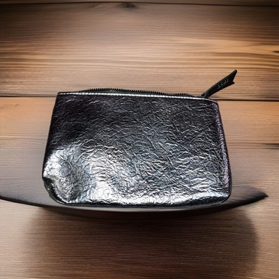 Ipsy Glam Bag~Silver Metallic Case~Cosmetics Bag~Zipper~ December 2019~New