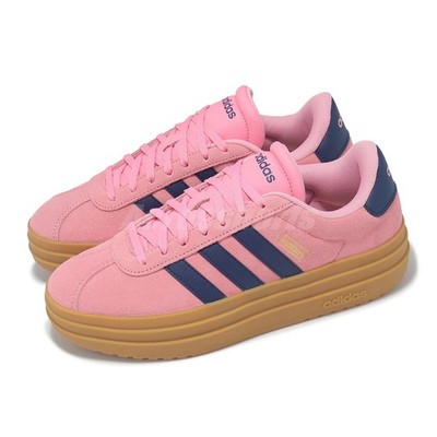 adidas VL Court Bold Bliss Pink Dark Blue Gum Women Casual Platform Shoes JI1789