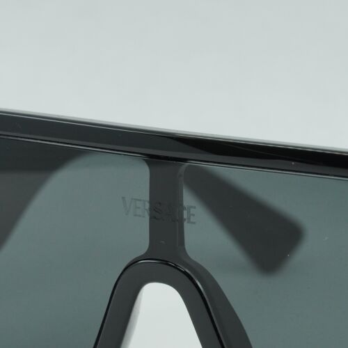 Pre-owned Versace Ve4439 Gb1/87 Black/dark Grey 133-1-145 Sunglasses In Gray