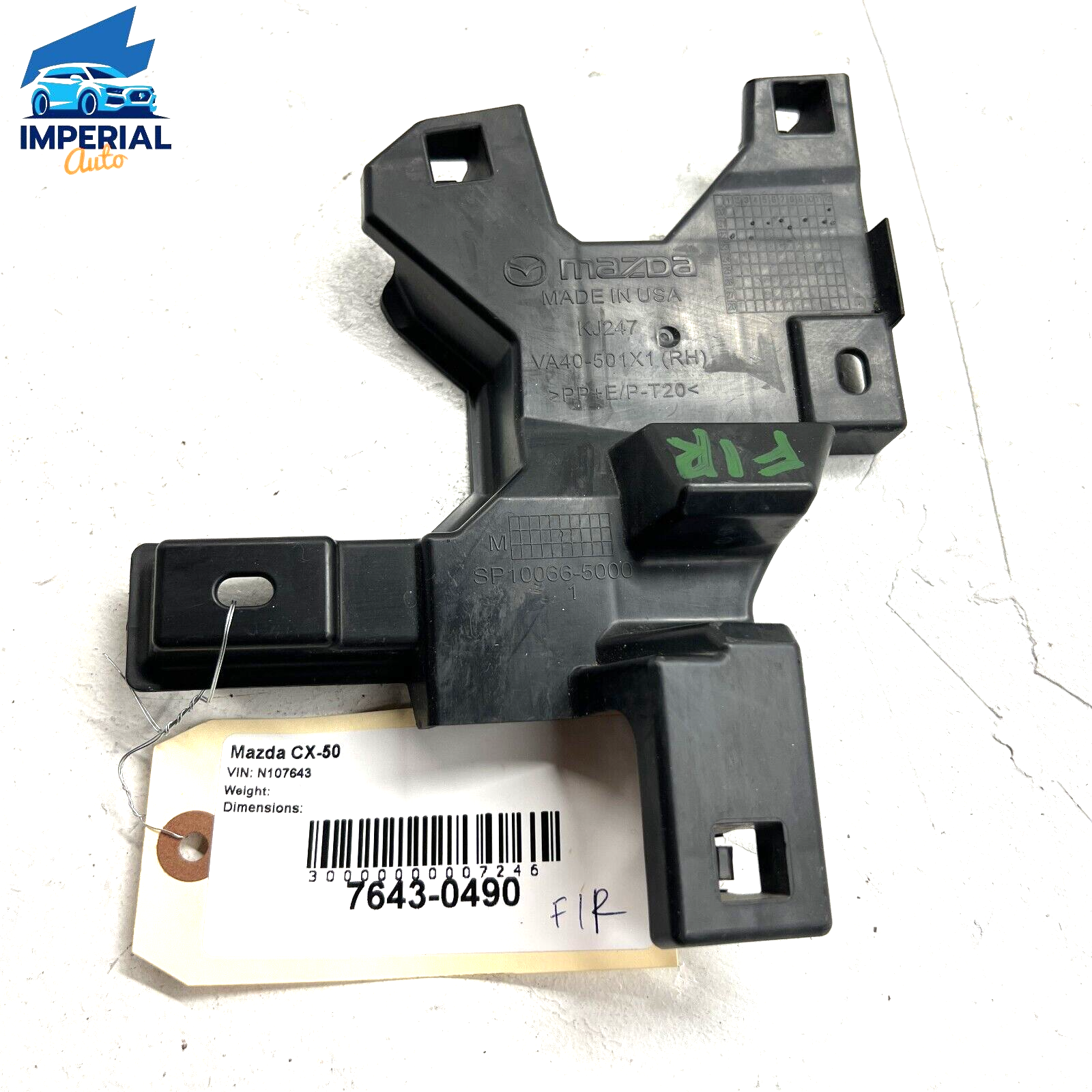 23 MAZDA CX-50 FRONT BUMPER RIGHT PASSENGER SIDE PARKING AID