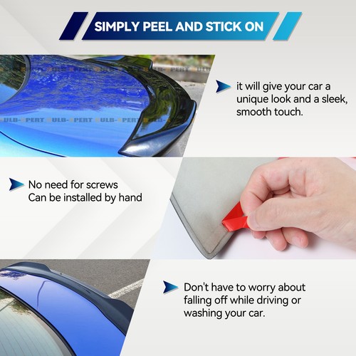 For 2022 23 2024 Honda Civic 4Dr Si Factory Style Trunk Spoiler Wing GLOSS BLACK