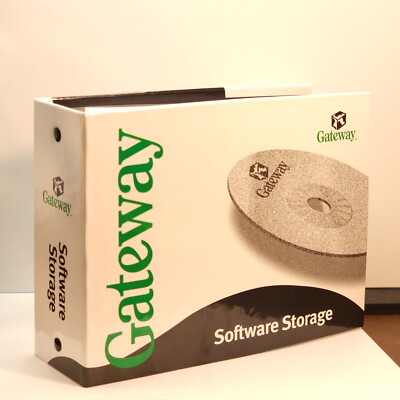 Vintage Gateway Software Disc Storage Binder w/ System Restore CD & Works Suite