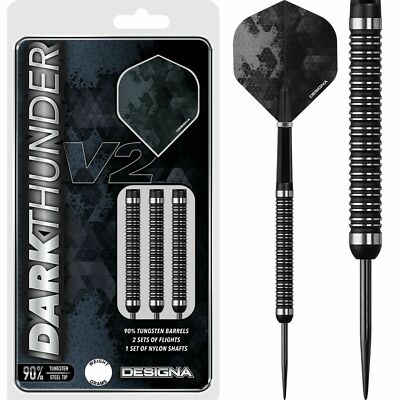 Designa Dark Thunder V2 Tungsten Darts Set 20g 22g 24g 26g 28g 30g grams 90%