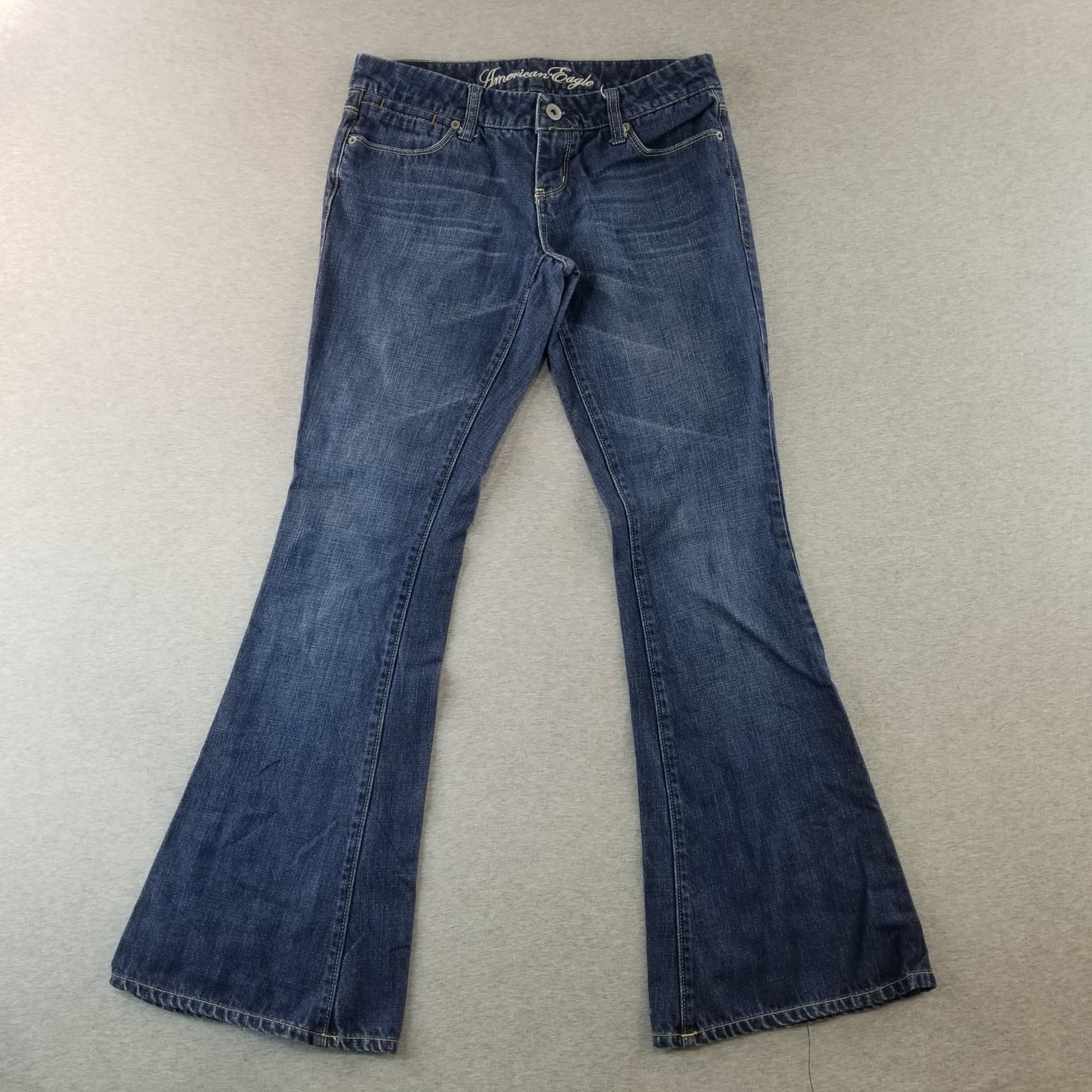American Eagle Jeans Women's Sz 4R VTG Real Flare Dark Wash 100%Cotton Normcore