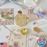 Metal Wax Seal Warmer Kit with Spoon and Stirring Stick, for Wedding Wax Envelope Seal Stamp (Golden Bird's Nest Stove)