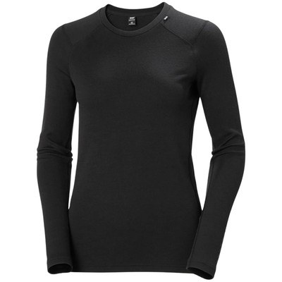 Helly Hansen Lifa Merino Midweight Crew Women's Shirt, Black, Large