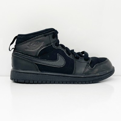 

Nike Boys Jordan 1 MID 640734-011 Черные баскетбольные кроссовки Кроссовки Размер 13C, Черный, Jordan 1 MID