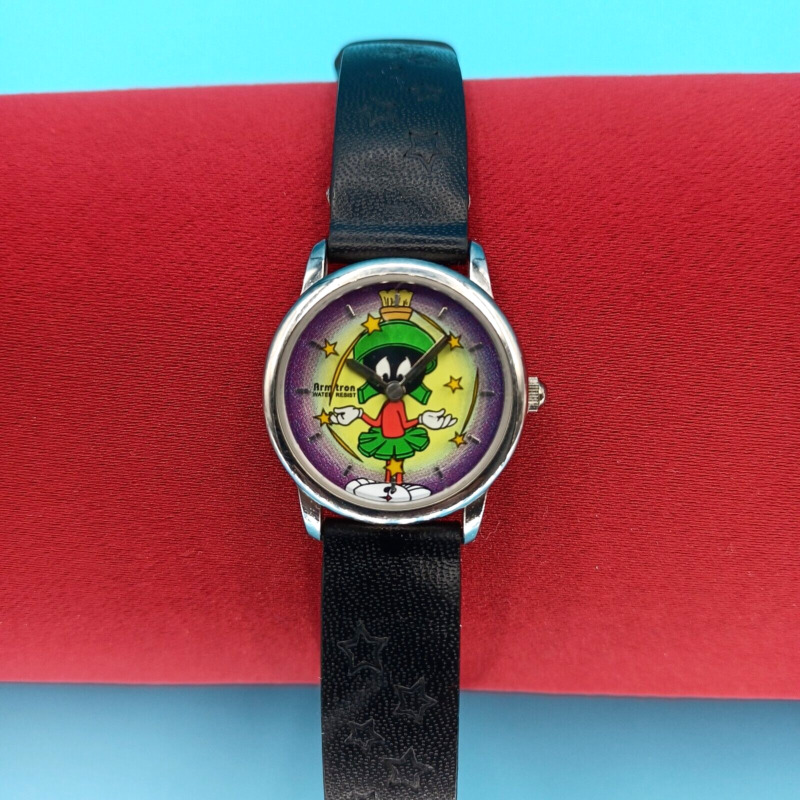 Marvin The Martian Watch Looney Toons Armitron Spinning Stars Wristwatch