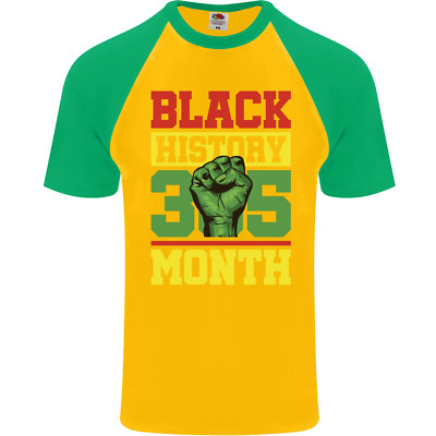 Black History Month Lives Matter African Herren S/S Baseball Maglietta