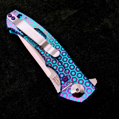 Zero Tolerance ZT 0450 Plain Edge Folder Hex Pattern. Ti  screws zt450 BWL