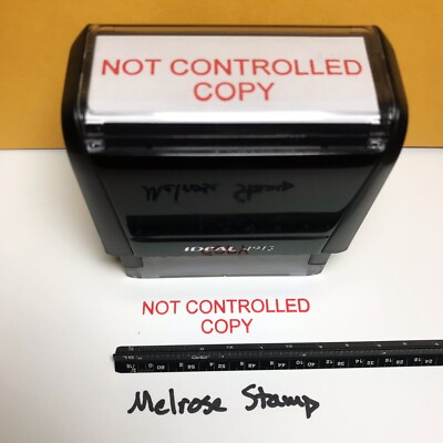 Not Controlled Copy Rubber Stamp Red Ink Self Inking Ideal 4913