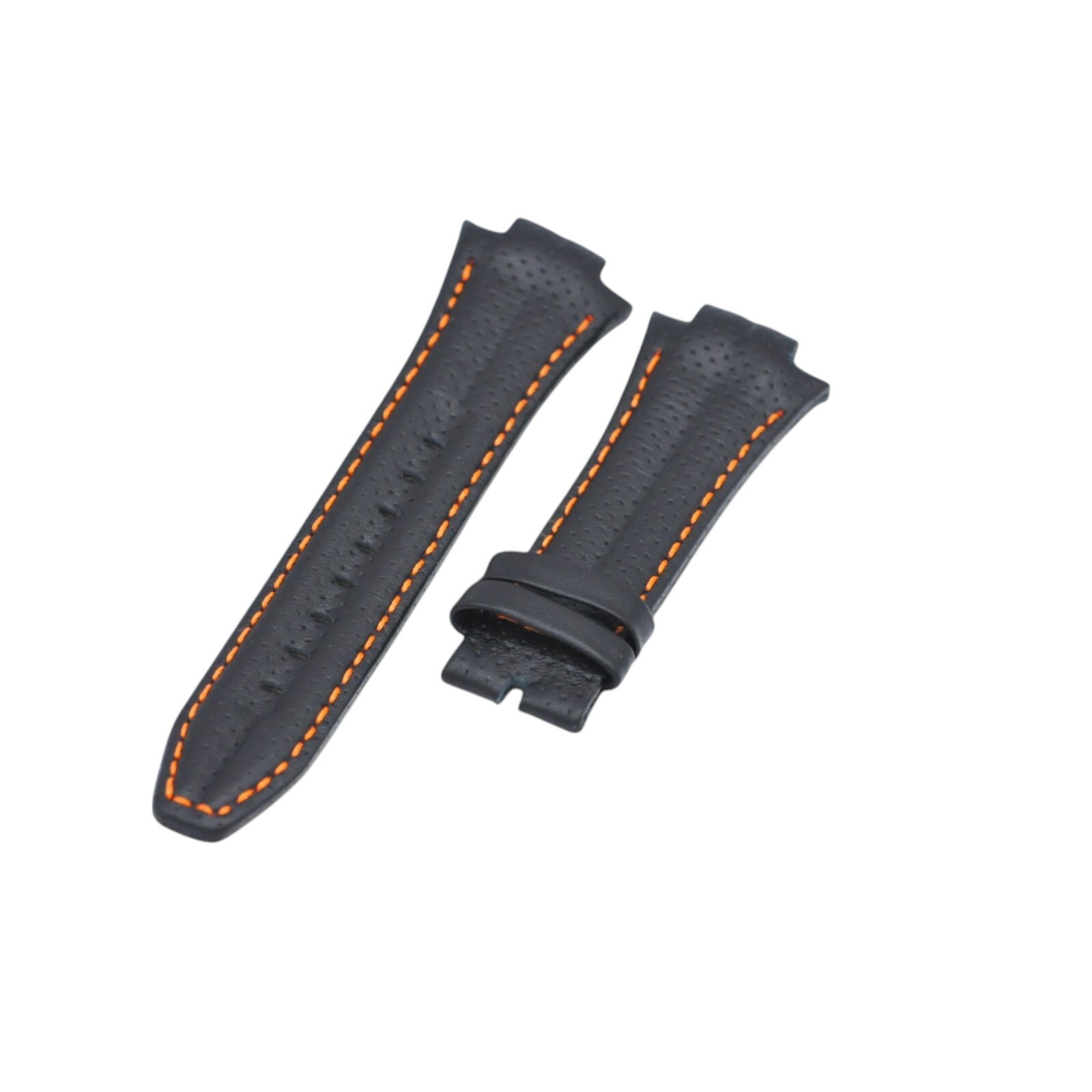 Sportura H023-00C0 15mm Black Leather Watch Strap For Seiko