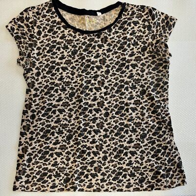 Guess Short sleeve leopard top - Size L - 1610