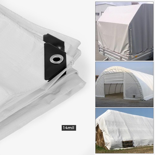  Extra Thick 14mil Waterproof Poly Tarp Rain Snow UV Resistant Canopy Tarpaulin 