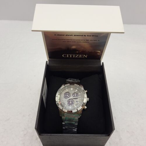 Pre-owned Citizen Eco Drive Brycen Chronograph Stainless Steel Men's Watch