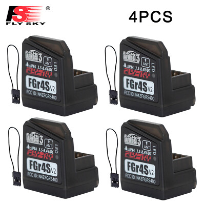4Pcs Flysky FGR4S V2 Receiver for FS-Noble NB4 PL18 RC Car Boat Transmitter C3L1