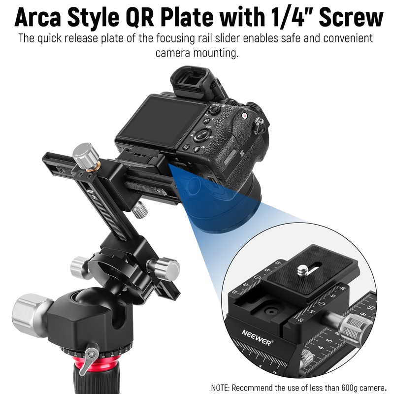 4-Way Macro Focusing Rail Slider For Canon Nikon Fujifilm Sony DSLR Mirrorless C
