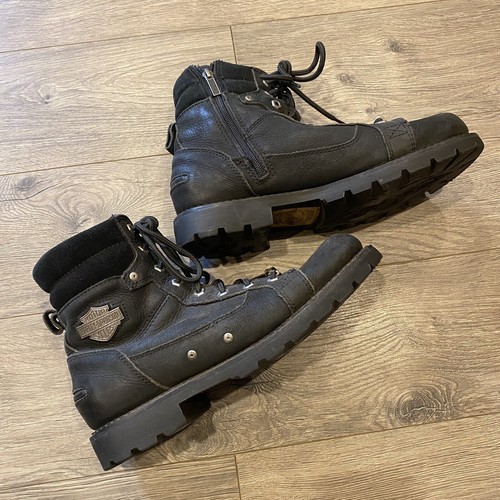 Harley Davidson Leather Side Zip Style 94339 Motorcycle Boots US