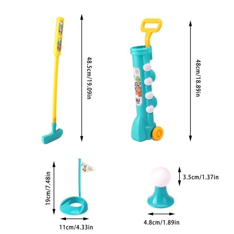 Kids Golf Set 12pcs Toddler Golf Indoor Outdoor Sports Toy, Training Golf Balls