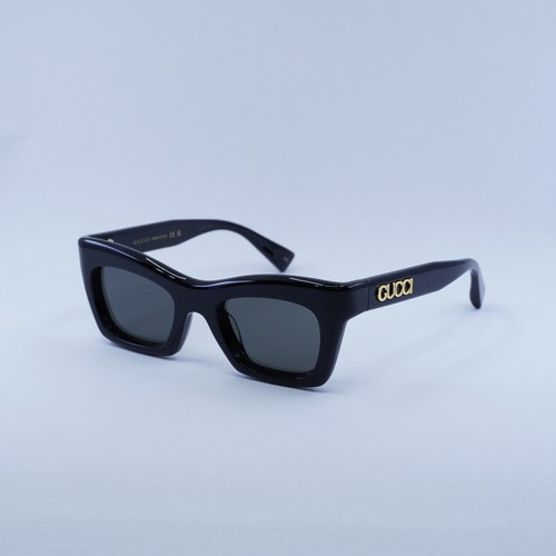 Pre-owned Gucci Gg1773s 001 Black/grey 50-21-140 Sunglasses Authentic In Gray