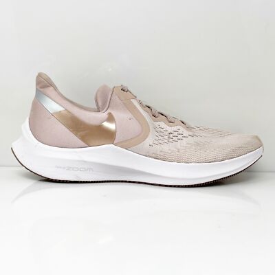 Кроссовки для бега Nike Womens Air Zoom Winflo 6 AQ8228-200 розовые, размер 9,5