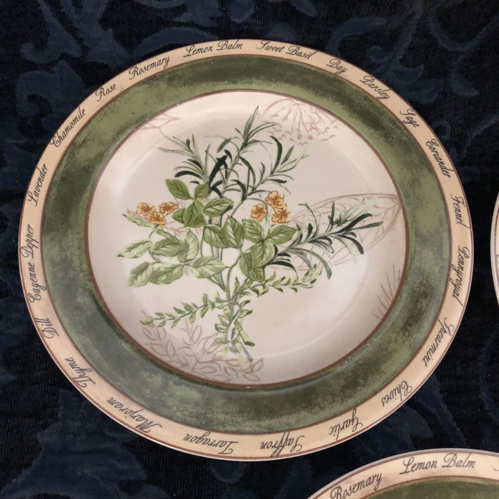 Three Bouquet Garni Salad Plates~PTS International Interiors  ~  8 1/8