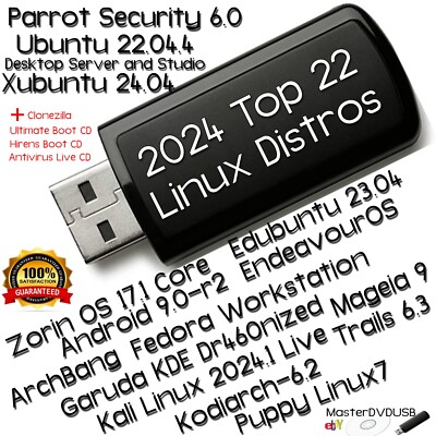 Top 2024 Ultimate Linux Distros  22-in-1 Multi Boot USB  Latest Versions & Tools