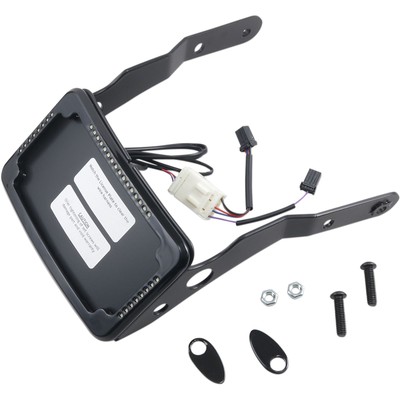 Cycle Visions License Plate Frame & Mount with Signals - XL - Black CV4652B